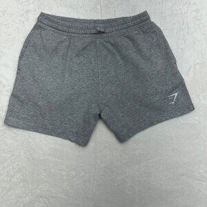 Gymshark Mens Gray Athletic Shorts M With Pockets & Drawstring